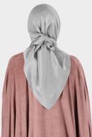 Tesettür giyim GÜMÜŞ ALVİNA PARILTI BANTLI ŞAL T 8126