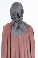 Tesettür giyim GRİ ALVİNA PARILTI BANTLI ŞAL T 8126