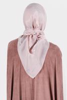 Tesettür giyim PUDRA ALVİNA PARILTI BANTLI ŞAL T 8126