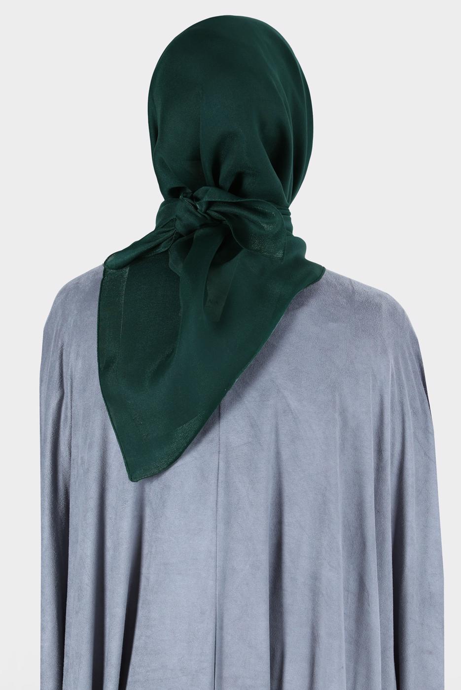 Tesettür giyim YEŞİL ALVİNA PARILTI BANTLI ŞAL T 8126