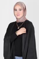 Tesettür giyim BEJ ALVİNA ÜÇİPLİK EFEKTLİ EŞARP T 8127