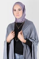 Tesettür giyim MOR ALVİNA ÜÇİPLİK EFEKTLİ EŞARP T 8127