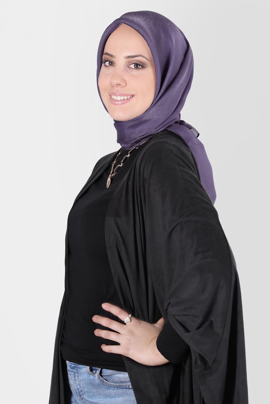 Tesettür giyim MOR ALVİNA ÜÇİPLİK EFEKTLİ EŞARP T 8127