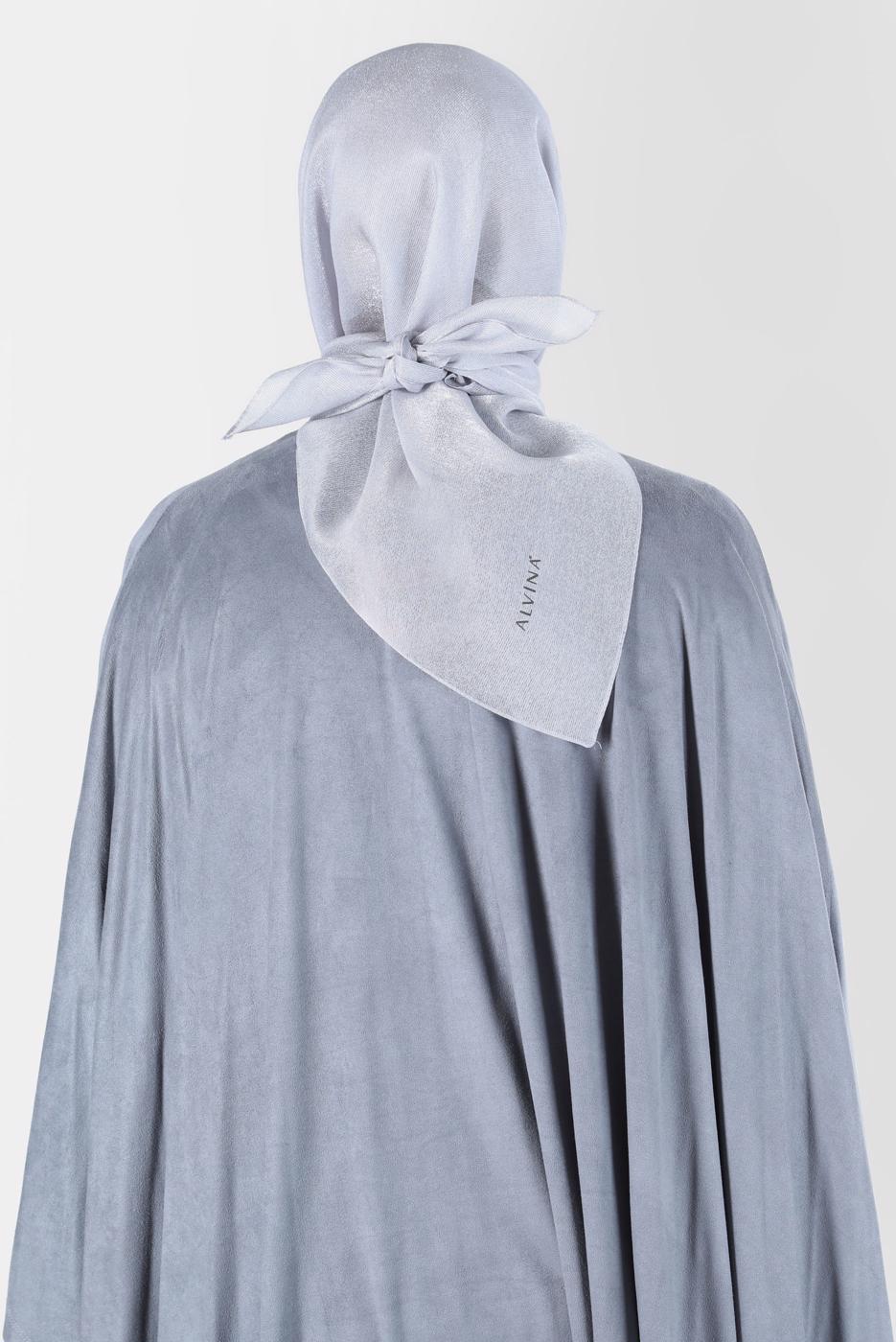 Tesettür giyim GRİ ALVİNA ÜÇİPLİK EFEKTLİ EŞARP T 8127