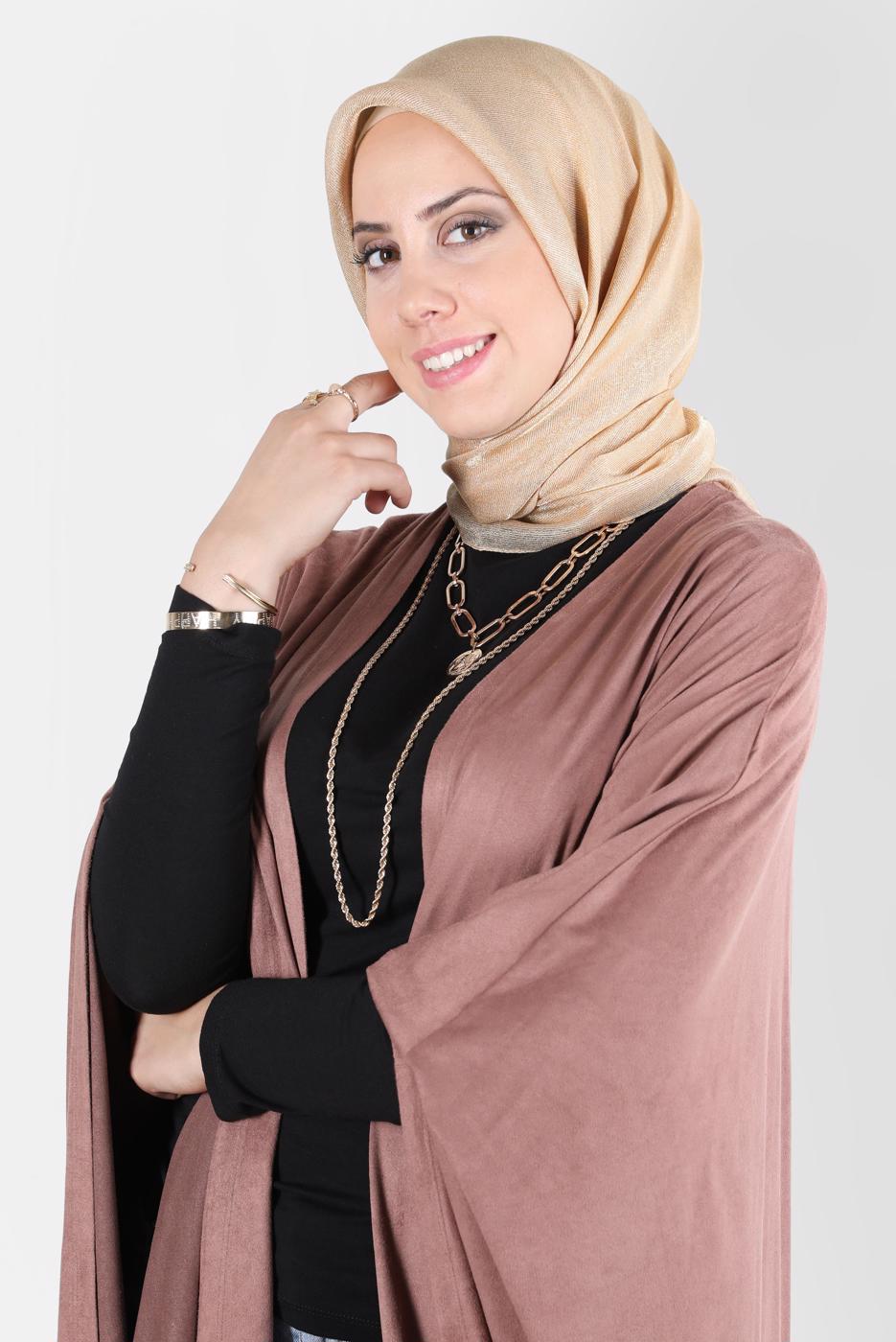 Tesettür giyim ALTIN ALVİNA ÜÇİPLİK EFEKTLİ EŞARP T 8127