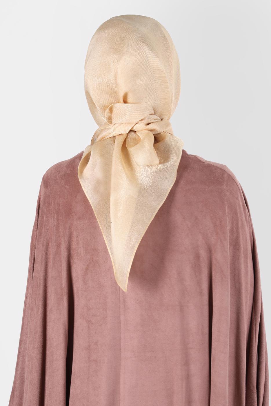 Tesettür giyim ALTIN ALVİNA ÜÇİPLİK EFEKTLİ EŞARP T 8127