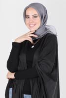 Tesettür giyim GRİ ALVİNA ÜÇİPLİK EFEKTLİ EŞARP T 8127