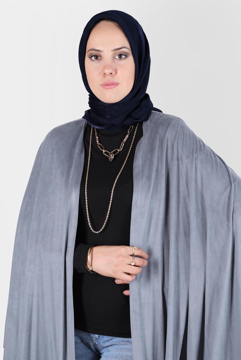 Tesettür giyim LACİVERT ALVİNA ÜÇİPLİK EFEKTLİ EŞARP T 8127