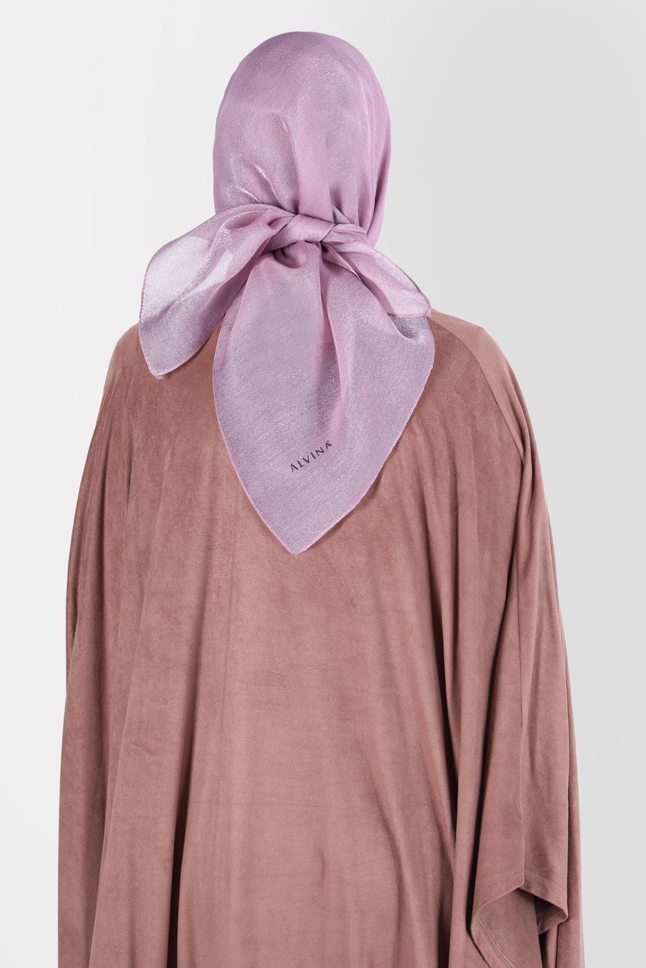 Tesettür giyim PUDRA ALVİNA ÜÇİPLİK EFEKTLİ EŞARP T 8127