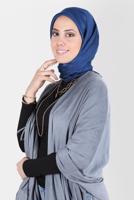 Tesettür giyim LACİVERT ALVİNA ÜÇİPLİK EFEKTLİ EŞARP T 8127