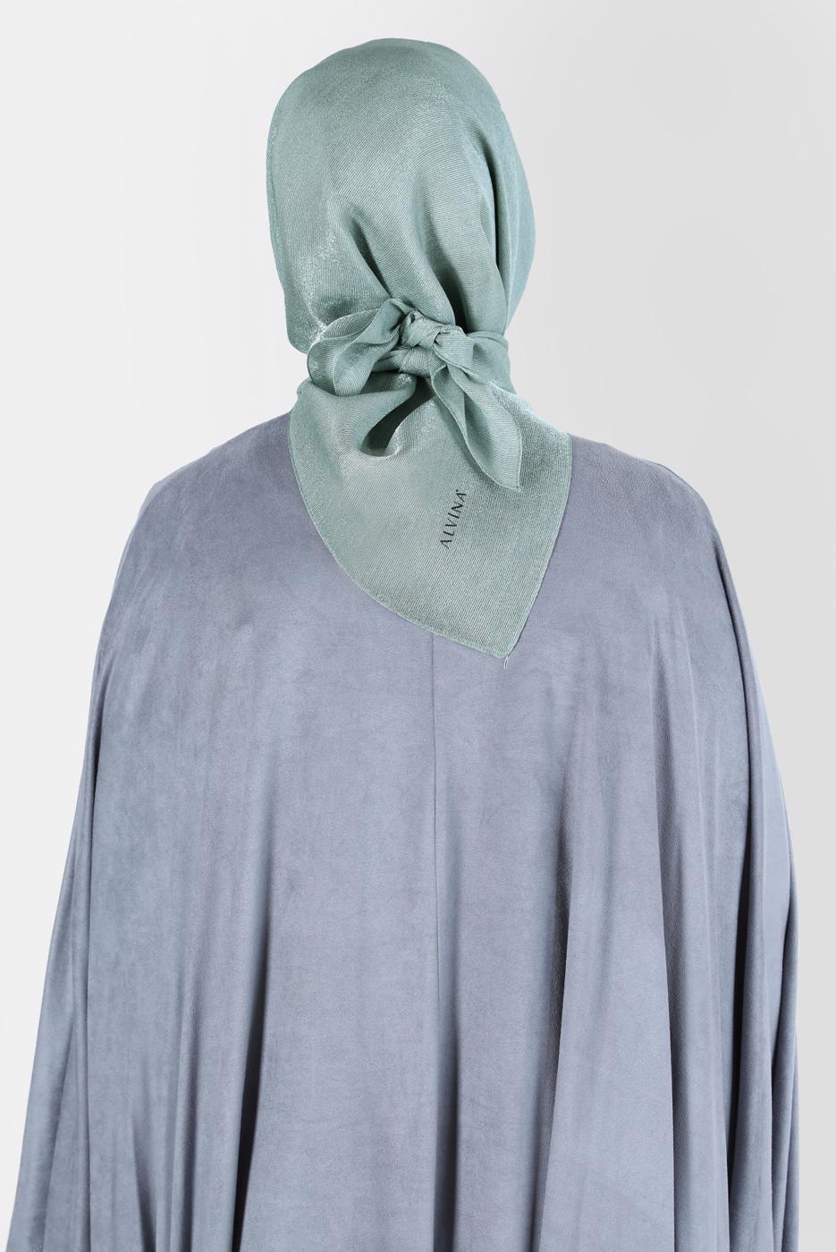 Tesettür giyim YEŞİL ALVİNA ÜÇİPLİK EFEKTLİ EŞARP T 8127