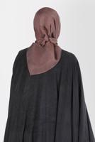 Tesettür giyim VİZON ALVİNA ÜÇİPLİK EFEKTLİ EŞARP T 8127