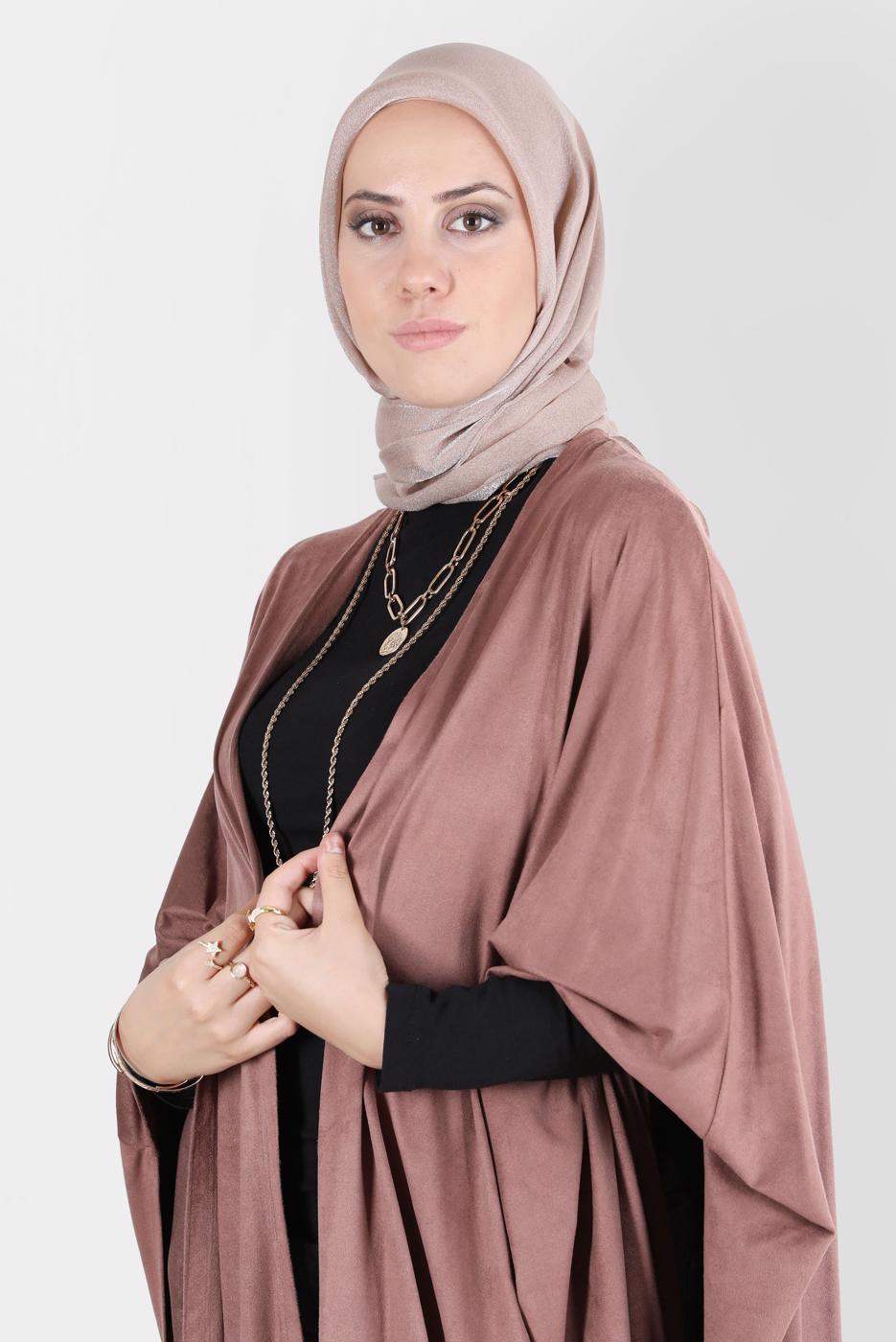 Tesettür giyim BEJ ALVİNA ÜÇİPLİK EFEKTLİ EŞARP T 8127