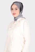 Vêtements hijab NOIR ÉCHARPE À MOTIF ALVİNA 8131