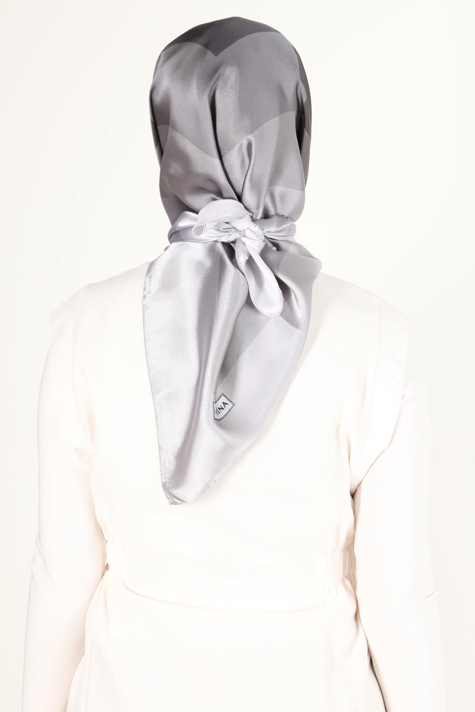 Vêtements hijab NOIR ÉCHARPE À MOTIF ALVİNA 8131