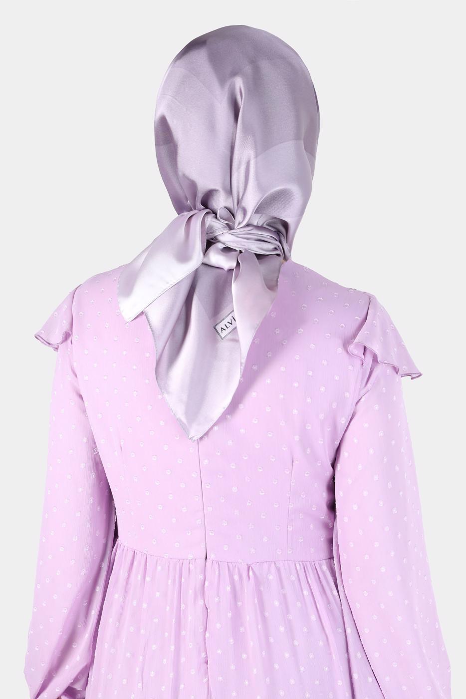 Hijab clothing PURPLE ALVİNA PATTERNED SCARF 8131 