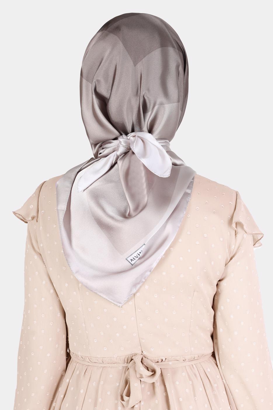 Vêtements hijab VISON ÉCHARPE À MOTIF ALVİNA 8131