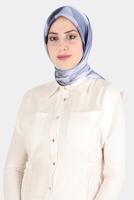 Tesettür giyim LACİVERT ALVİNA DESENLİ EŞARP 8132 