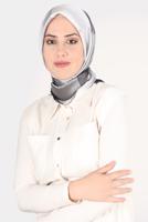 Tesettür giyim SİYAH ALVİNA DESENLİ EŞARP 8132 