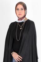 Tesettür giyim SİYAH ALVİNA DİJİTAL SURA EŞARP 8133 