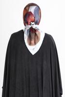 Tesettür giyim SİYAH ALVİNA DİJİTAL SURA EŞARP 8133 