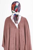 Tesettür giyim BEJ ALVİNA DİJİTAL SURA EŞARP 8133 