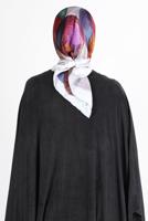 Tesettür giyim GRİ ALVİNA DİJİTAL SURA EŞARP 8133 