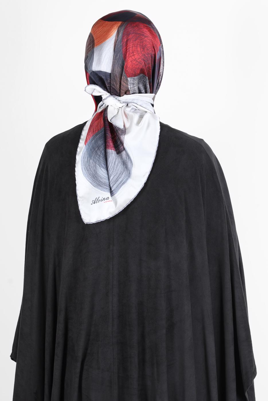 Tesettür giyim GÜMÜŞ ALVİNA DİJİTAL SURA EŞARP 8133 