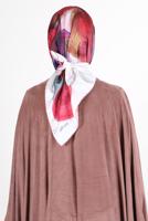 Tesettür giyim KAHVE ALVİNA DİJİTAL SURA EŞARP 8133 