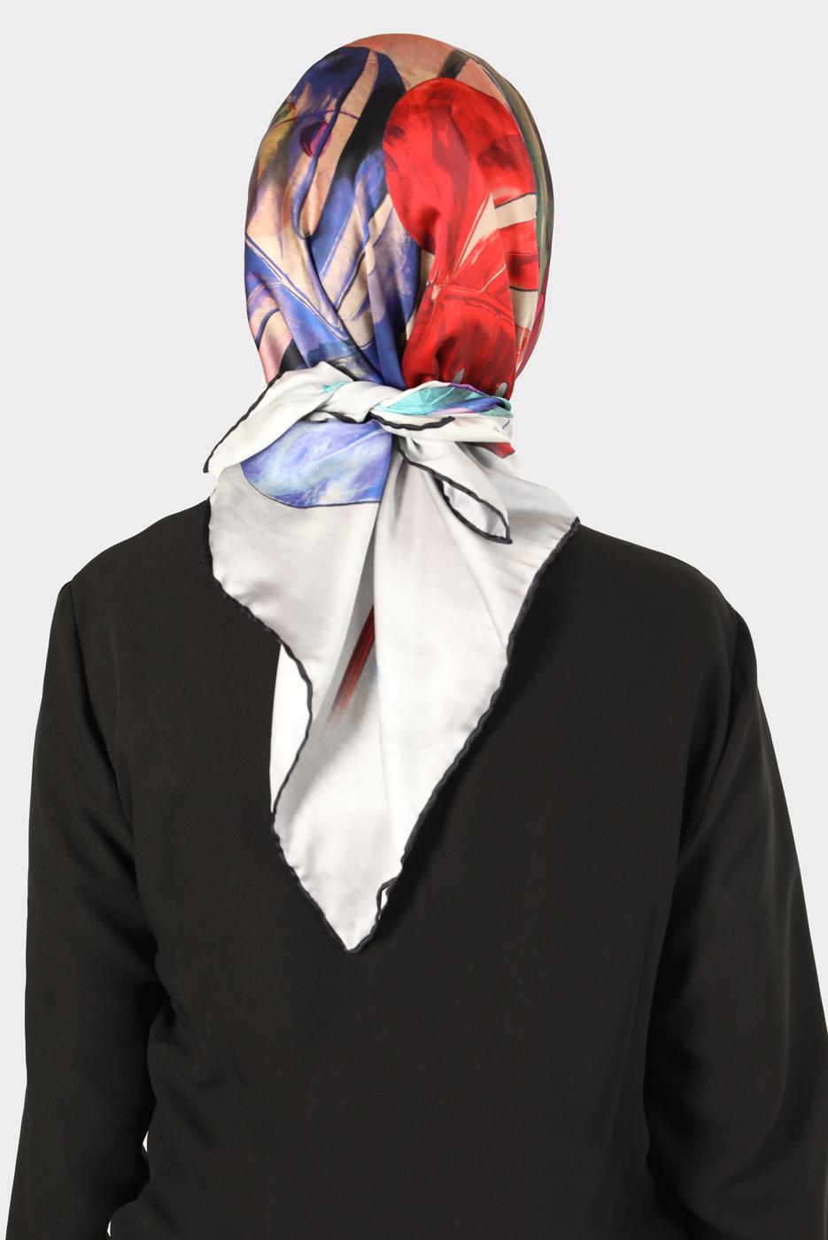 Tesettür giyim SİYAH ALVİNA DİJİTAL SURA EŞARP 8134