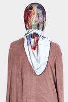 Tesettür giyim LACİVERT ALVİNA DİJİTAL SURA EŞARP 8134 