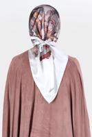 Tesettür giyim VİZON ALVİNA DİJİTAL SURA EŞARP 8134 