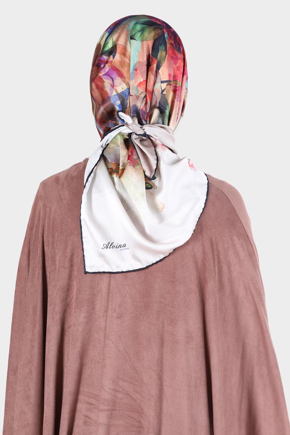 Tesettür giyim LACİVERT ALVİNA DİJİTAL SURA EŞARP 8134 