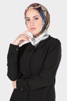 Tesettür giyim MAVİ ALVİNA DİJİTAL SURA EŞARP 8134 