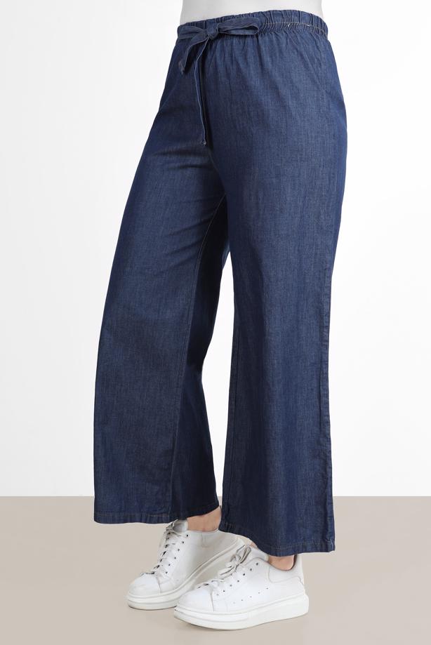 Tesettür giyim  GENİŞ PAÇA DENİM PANTOLON 1205 - TRENDTESETTÜR