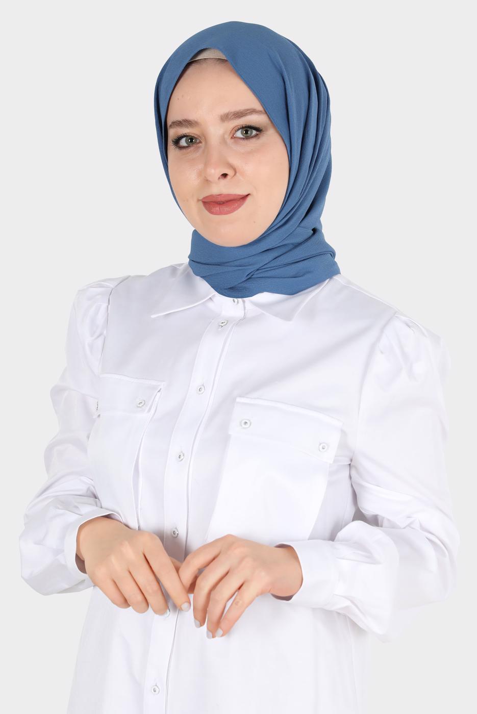 Hijab clothing NAVY BLUE ALVİNA SHAWL 8110 