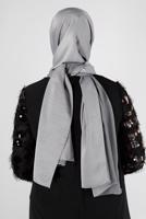 Tesettür giyim GRİ ALVİNA NANO AYROBİN ŞAL T 8111