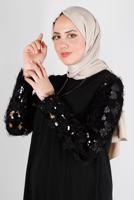 Tesettür giyim EKRU ALVİNA NANO AYROBİN ŞAL T 8111