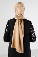 Tesettür giyim BEJ ALVİNA NANO AYROBİN ŞAL T 8111