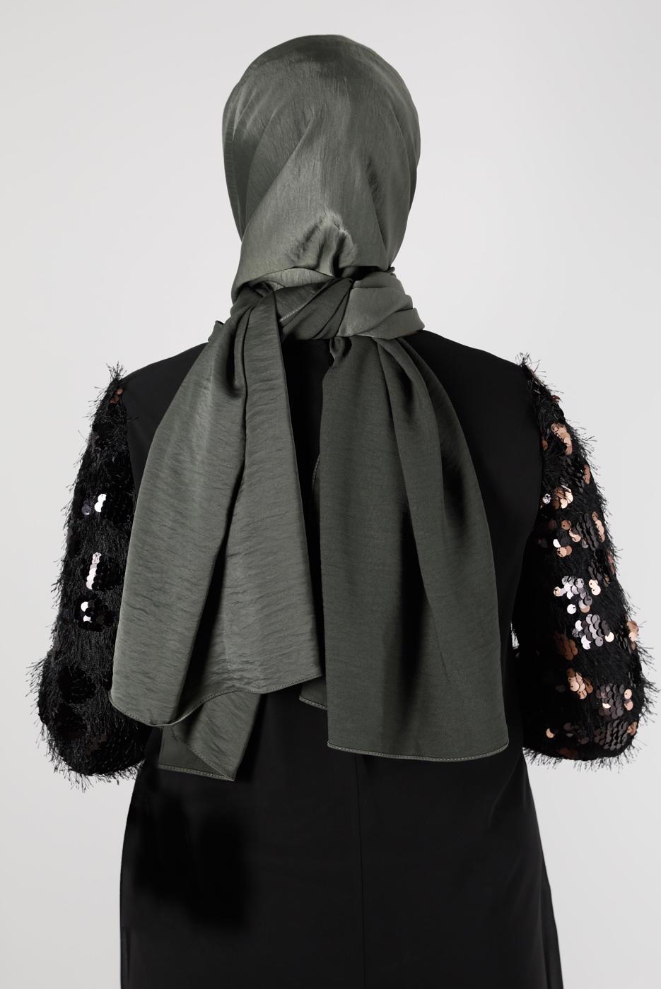 Tesettür giyim MAVİ ALVİNA NANO AYROBİN ŞAL T 8111