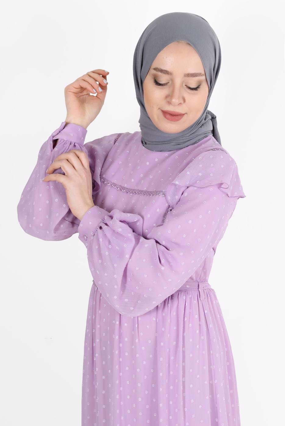 Tesettür giyim GRİ ALVİNA PAMUK AYROBİN ŞAL T 8115