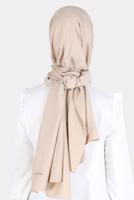 Tesettür giyim BEJ ALVİNA PAMUK AYROBİN ŞAL T 8115