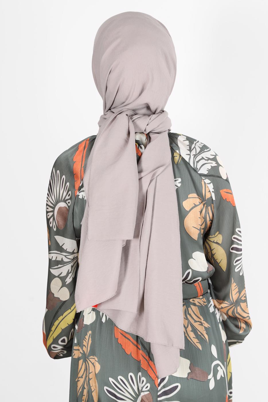 Tesettür giyim BEJ ALVİNA PAMUK AYROBİN ŞAL T 8115