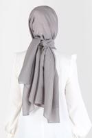 Tesettür giyim GRİ ALVİNA KAR İPLİĞİ ŞAL T 8125