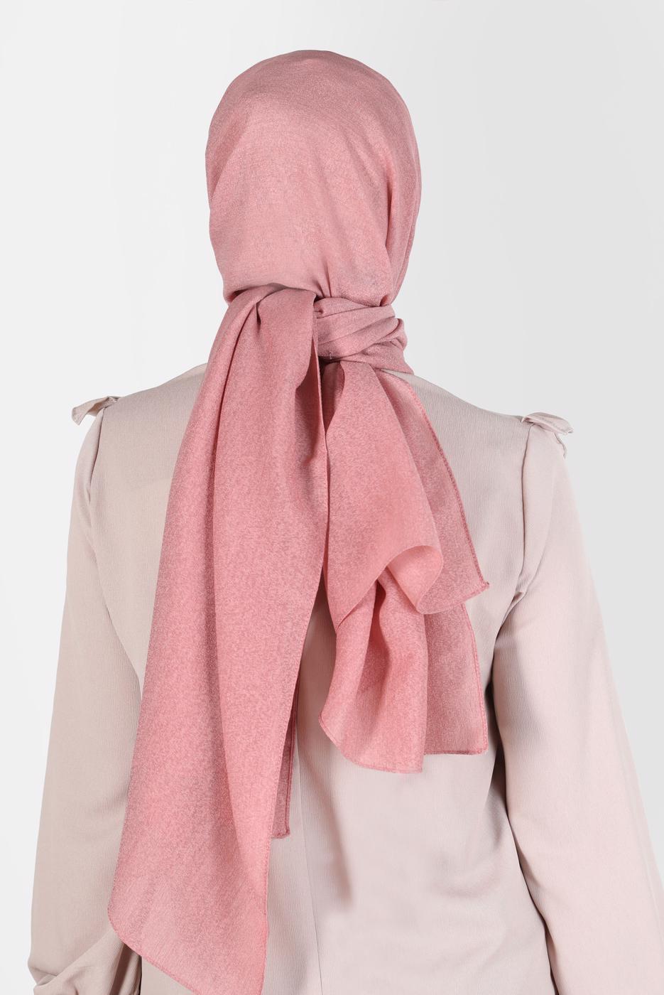 Tesettür giyim TURUNCU ALVİNA KAR İPLİĞİ ŞAL T 8125