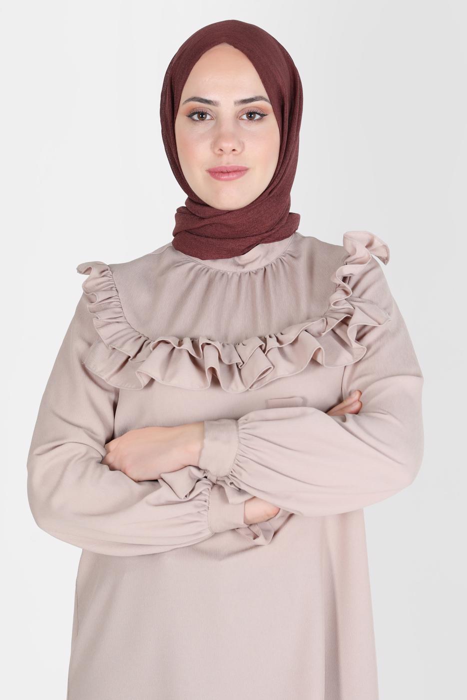 Tesettür giyim BORDO ALVİNA KAR İPLİĞİ ŞAL T 8125