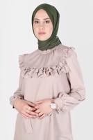 Tesettür giyim HAKİ ALVİNA KAR İPLİĞİ ŞAL T 8125