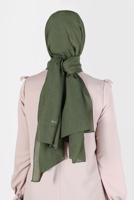 Tesettür giyim HAKİ ALVİNA KAR İPLİĞİ ŞAL T 8125