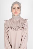 Tesettür giyim BEJ ALVİNA KAR İPLİĞİ ŞAL T 8125