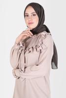 Tesettür giyim KAHVE ALVİNA KAR İPLİĞİ ŞAL T 8125